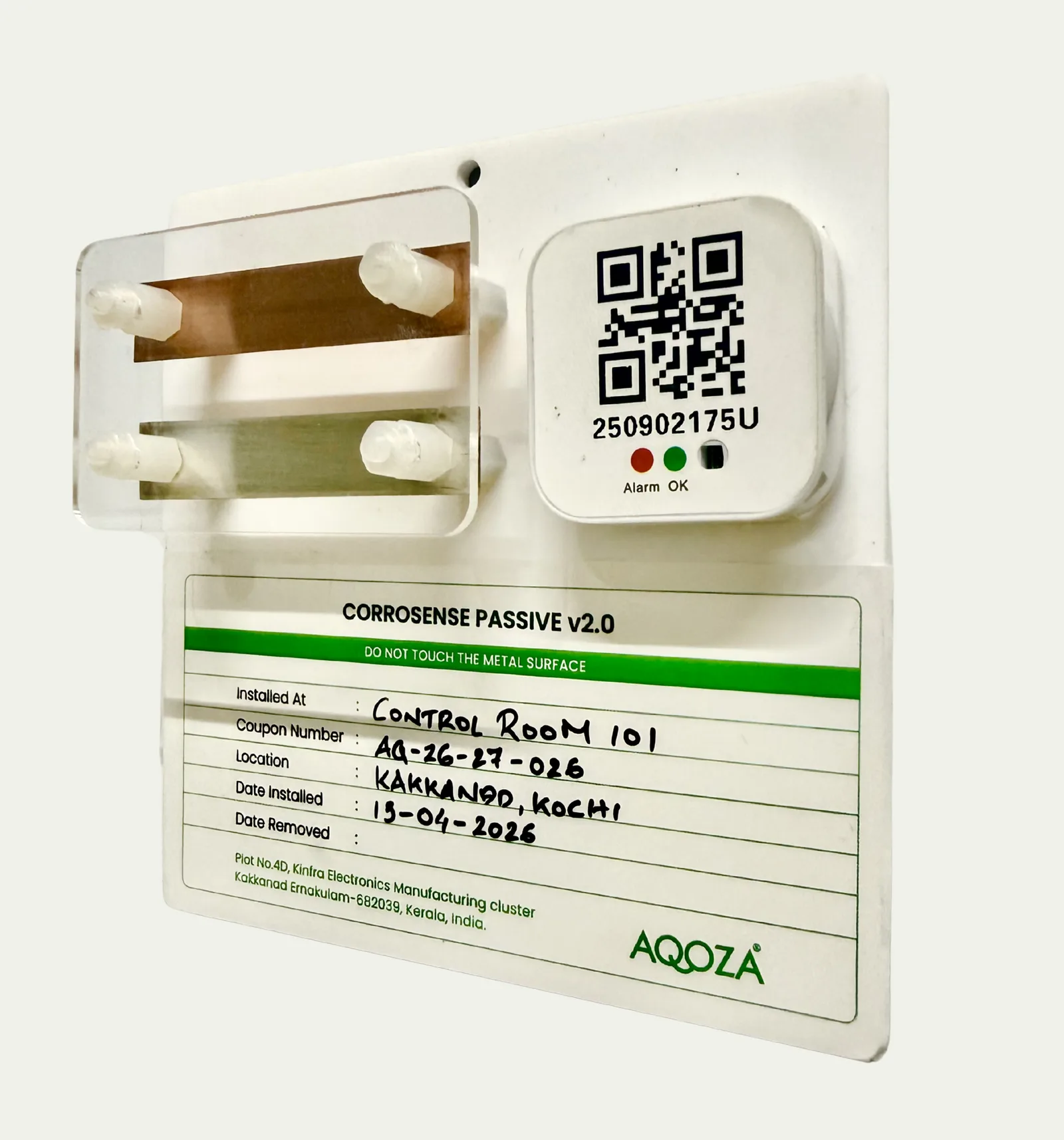 Corrosense Passive v2.0 — passive corrosion monitoring coupons with temperature and humidity logger — AQOZA